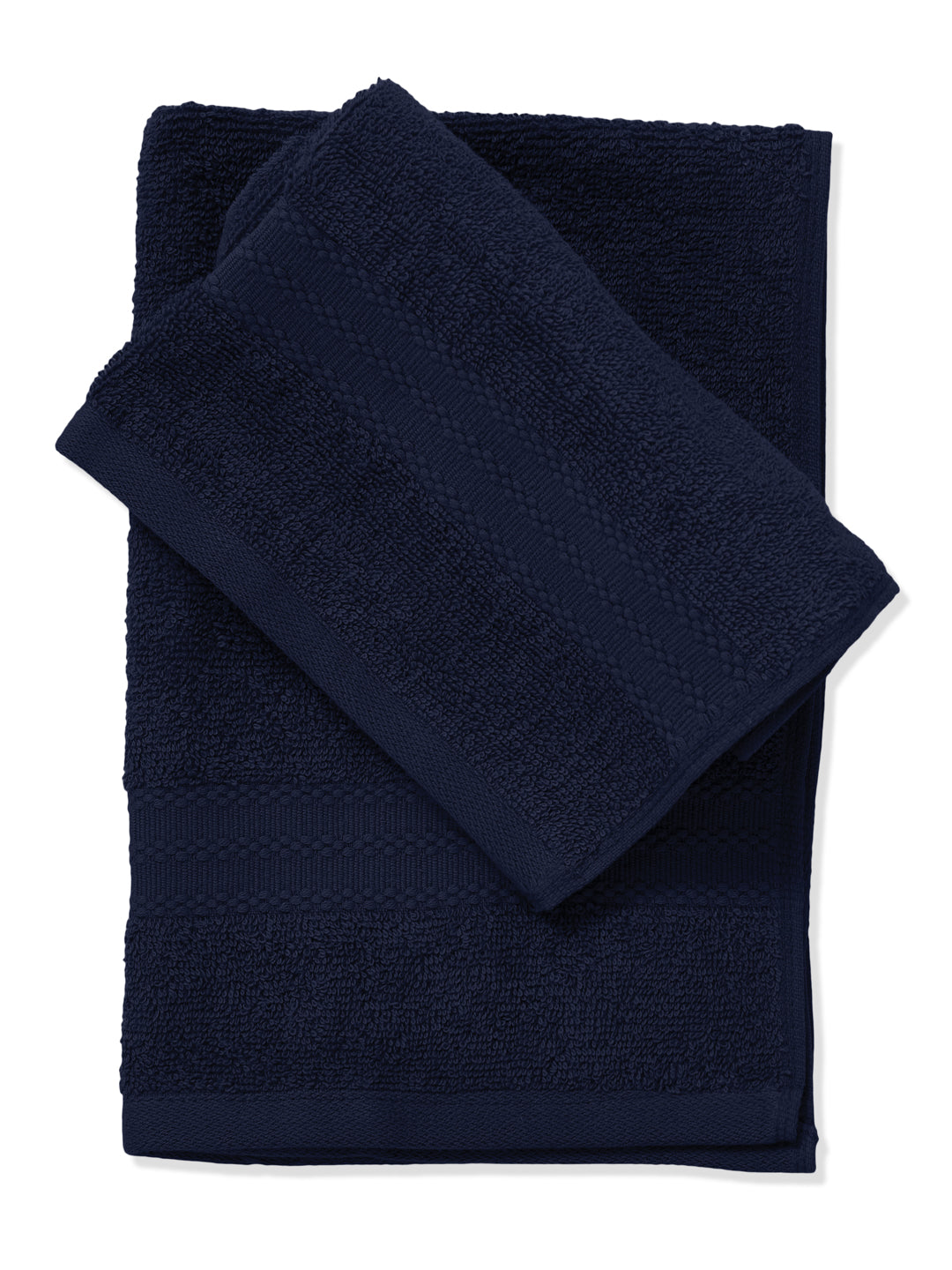 Insignia Blue Pure Cotton Solid 380 GSM Hand Towel 2 Pc Set (Jazz Collection)