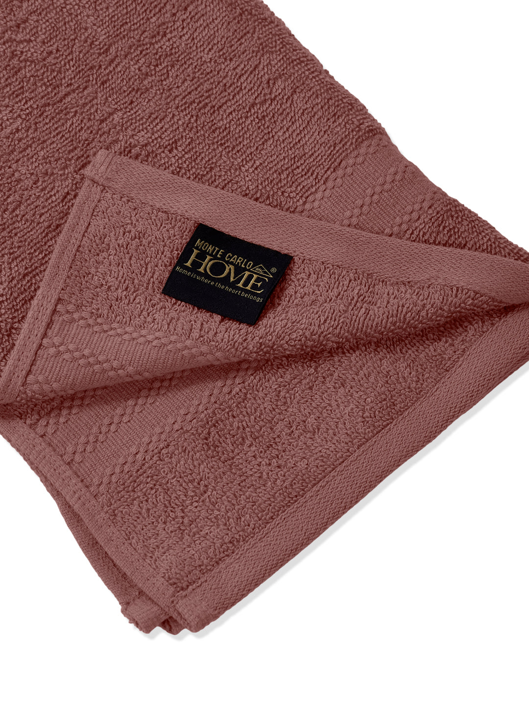 Quartz Pink Pure Cotton Solid 380 GSM Hand Towel 2 Pc Set (Jazz Collection)