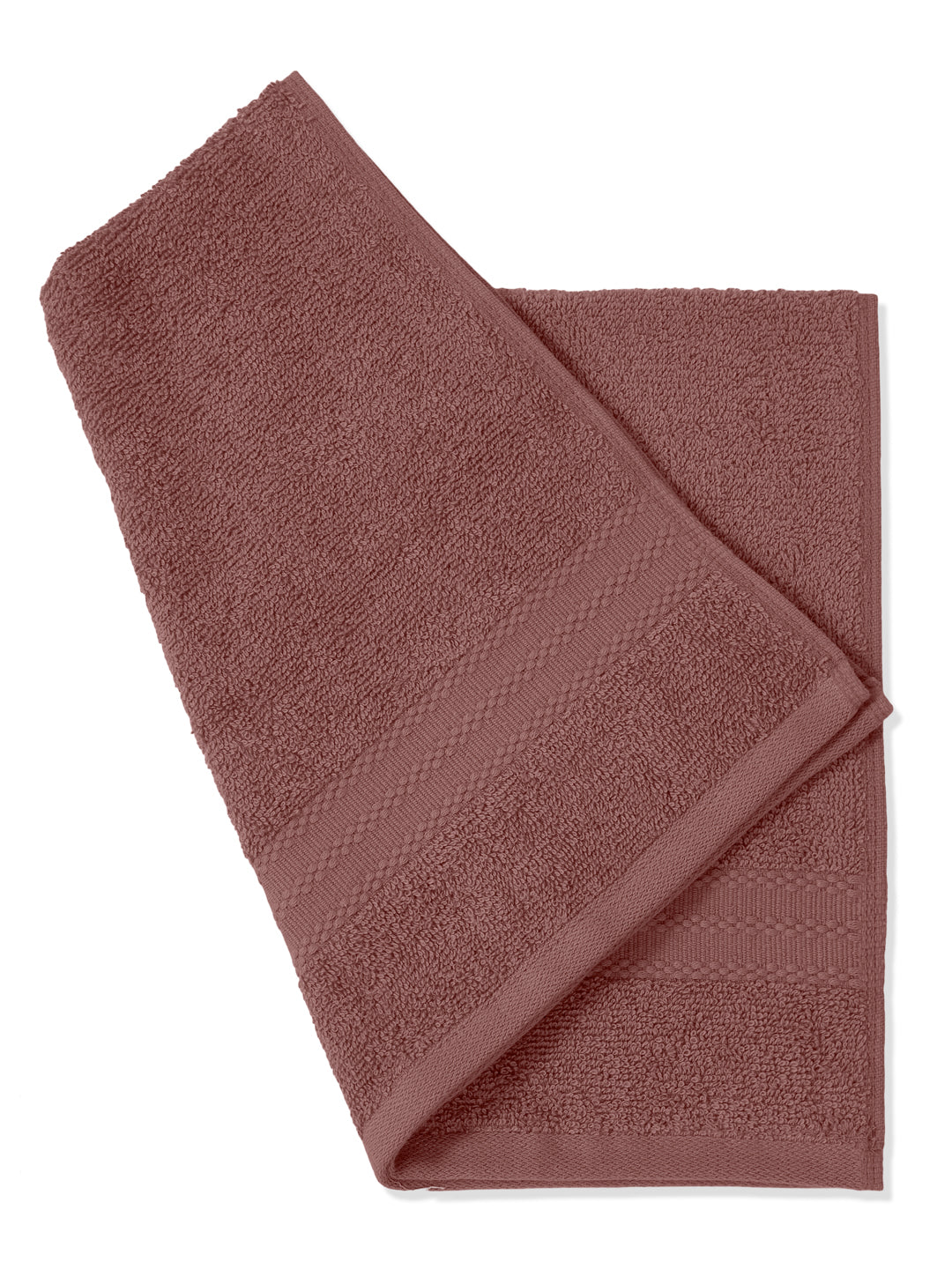 Quartz Pink Pure Cotton Solid 380 GSM Hand Towel 2 Pc Set (Jazz Collection)