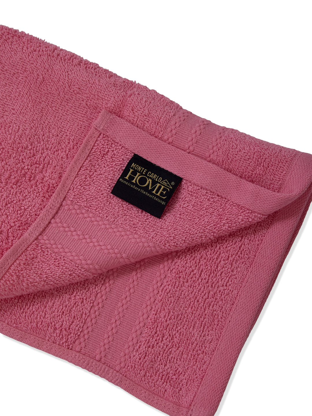Pink Pure Cotton Solid 380 GSM Hand Towel 2 Pc Set (Jazz Collection)