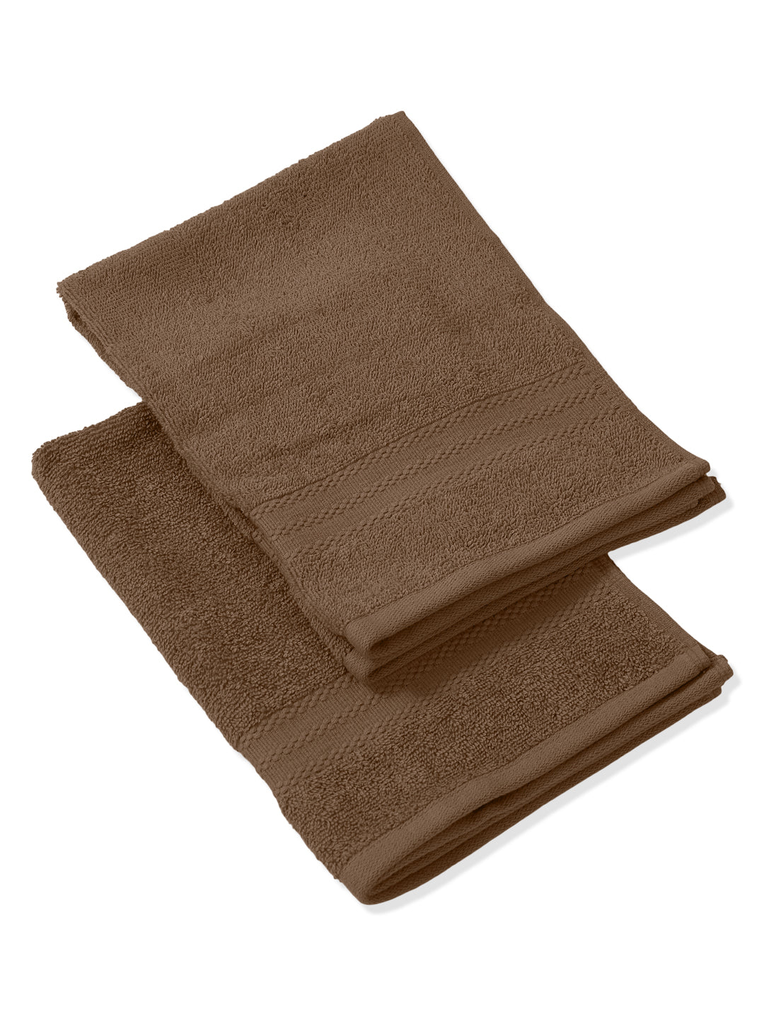 Beige Pure Cotton Solid 380 GSM Hand Towel 2 Pc Set (Jazz Collection)