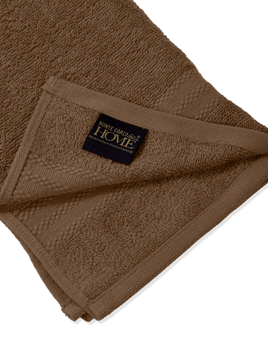 Beige Pure Cotton Solid 380 GSM Hand Towel 2 Pc Set (Jazz Collection)