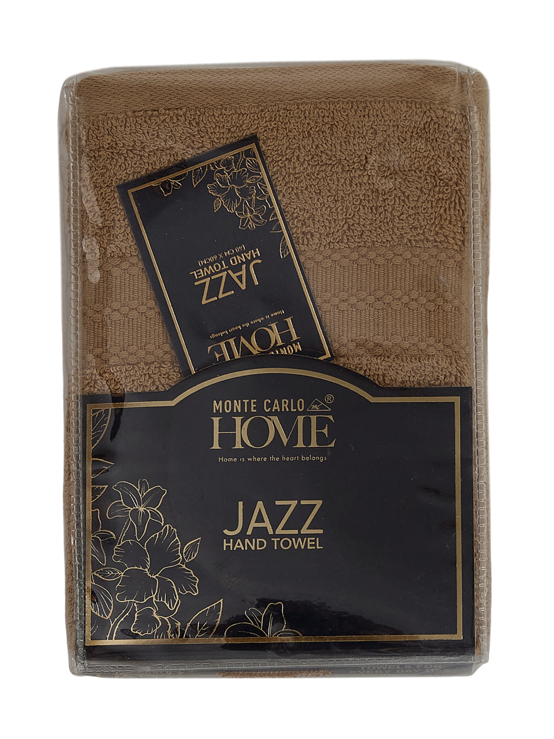 Beige Pure Cotton Solid 380 GSM Hand Towel 2 Pc Set (Jazz Collection)
