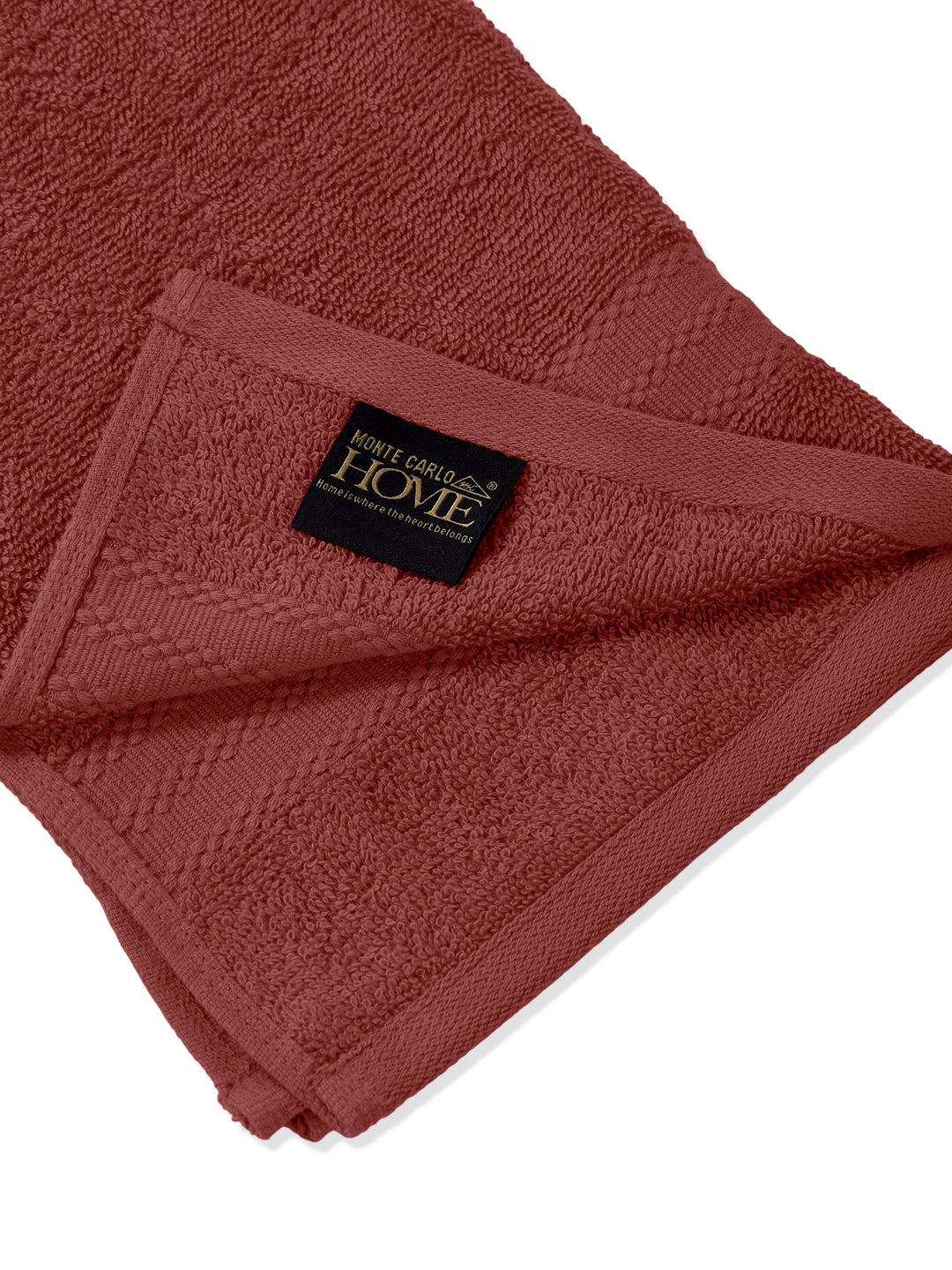 Peach Pure Cotton Solid 380 GSM Hand Towel 2 Pc Set (Jazz Collection)
