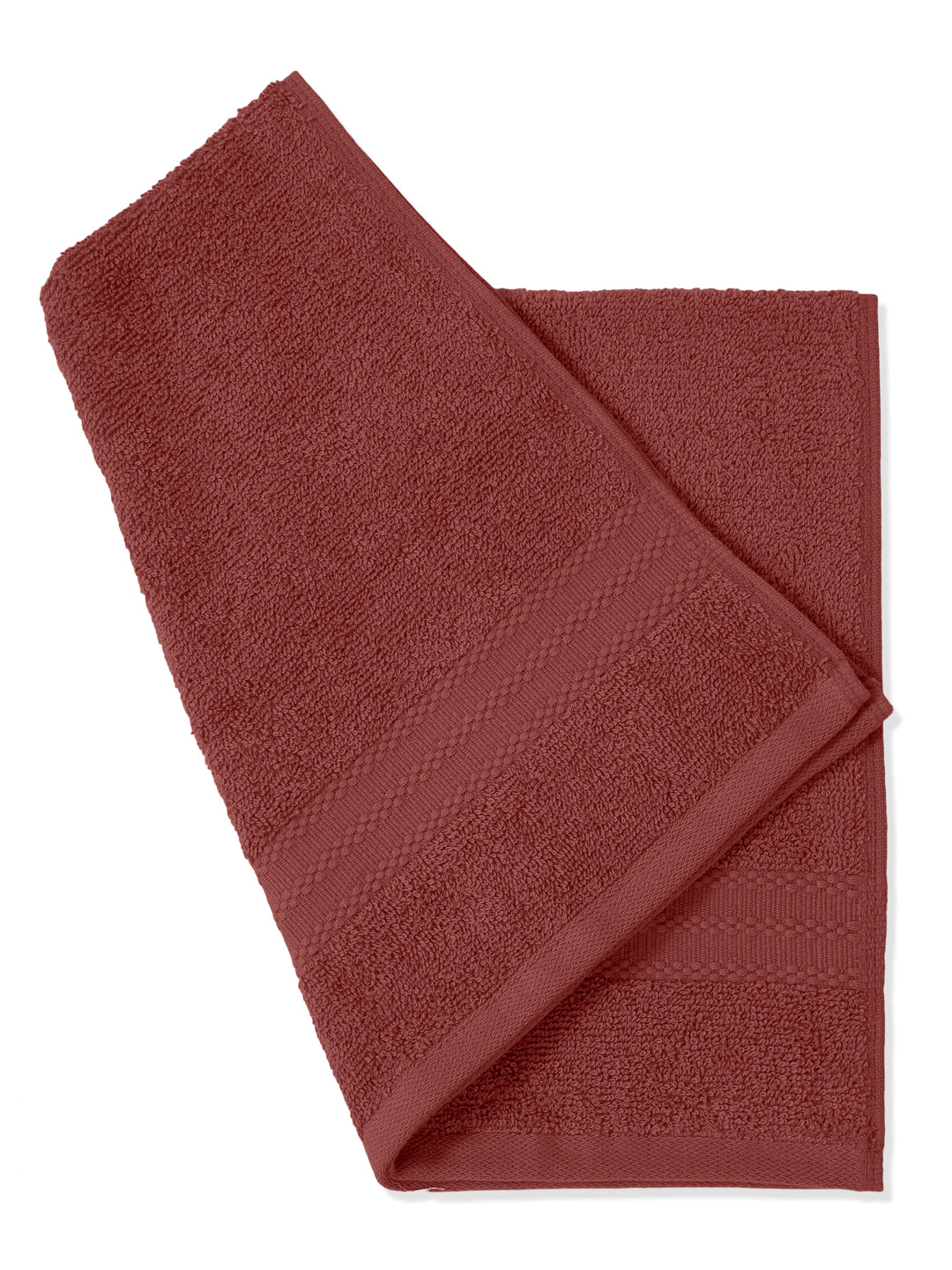 Peach Pure Cotton Solid 380 GSM Hand Towel 2 Pc Set (Jazz Collection)
