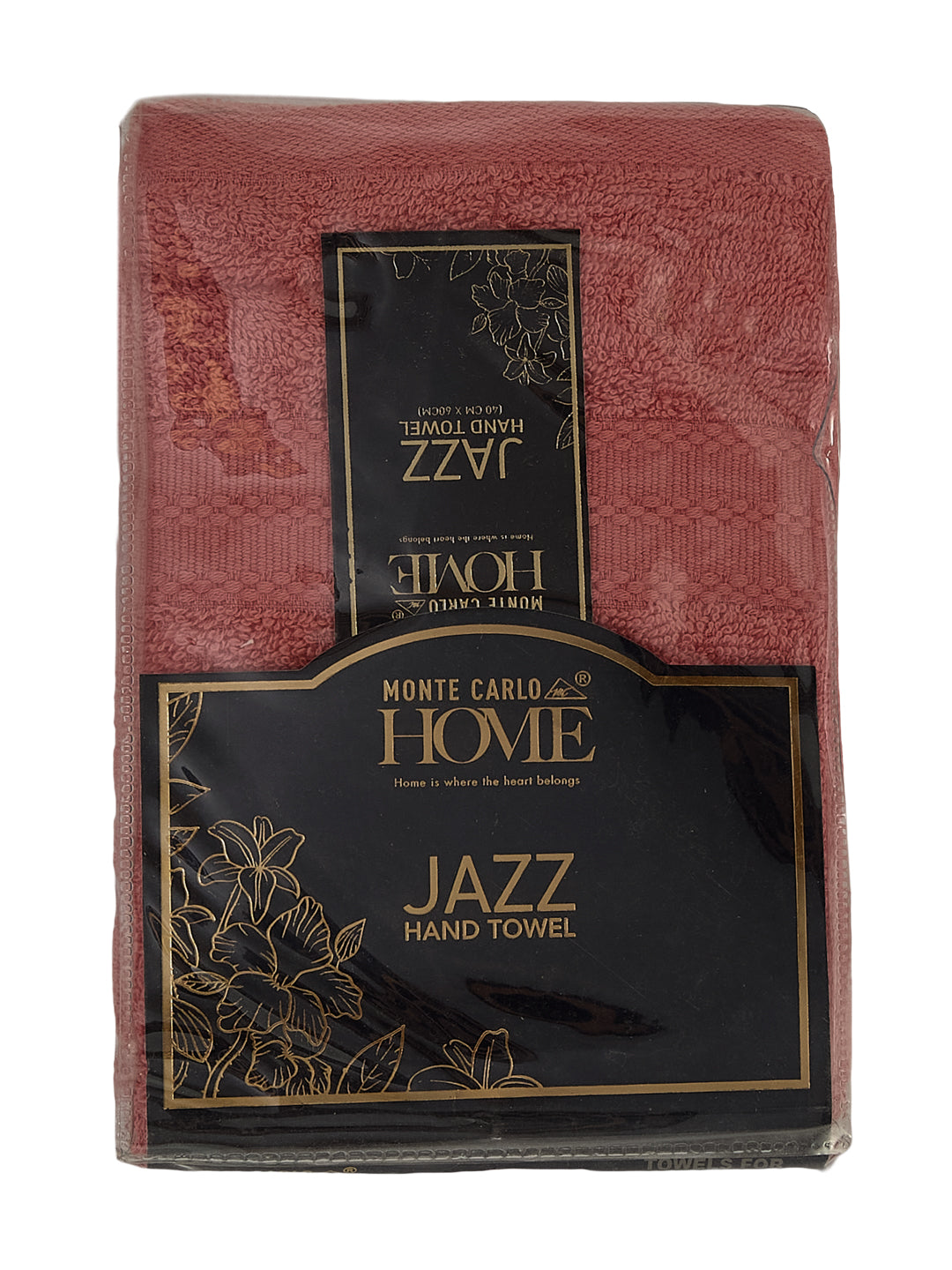 Peach Pure Cotton Solid 380 GSM Hand Towel 2 Pc Set (Jazz Collection)
