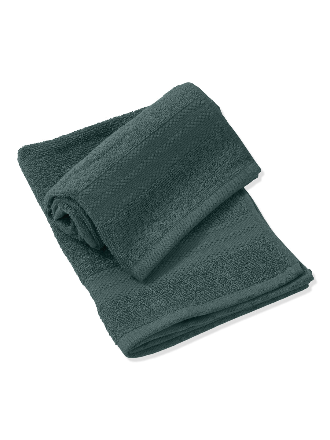 Turquoise Blue Pure Cotton Solid 380 GSM Hand Towel 2 Pc Set (Jazz Collection)