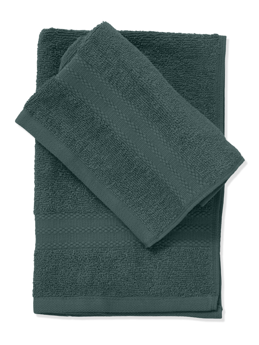 Turquoise Blue Pure Cotton Solid 380 GSM Hand Towel 2 Pc Set (Jazz Collection)