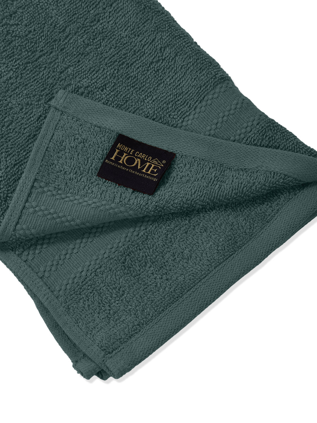 Turquoise Blue Pure Cotton Solid 380 GSM Hand Towel 2 Pc Set (Jazz Collection)