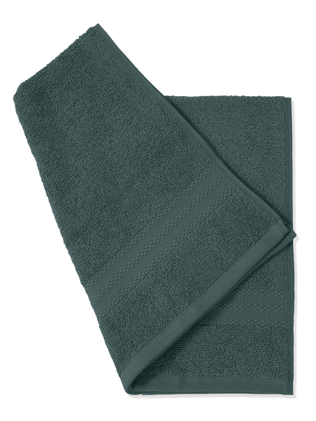 Turquoise Blue Pure Cotton Solid 380 GSM Hand Towel 2 Pc Set (Jazz Collection)