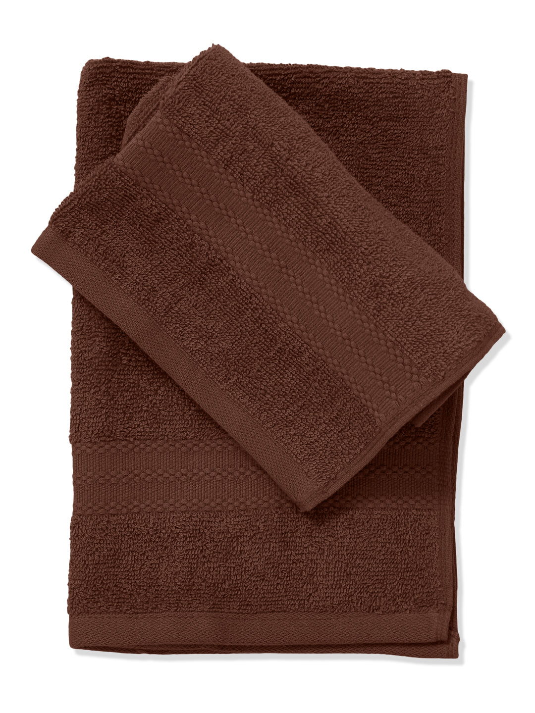 Peach Pure Cotton Solid 380 GSM Hand Towel 2 Pc Set (Jazz Collection)