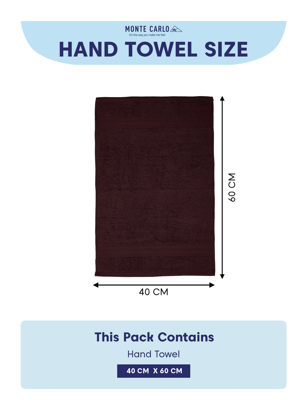 Maroon Pure Cotton Solid 380 GSM Hand Towel 2 Pc Set (Jazz Collection)