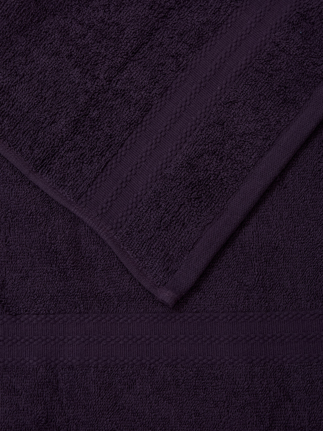 Purple Pure Cotton Solid 380 GSM Hand Towel 2 Pc Set (Jazz Collection)