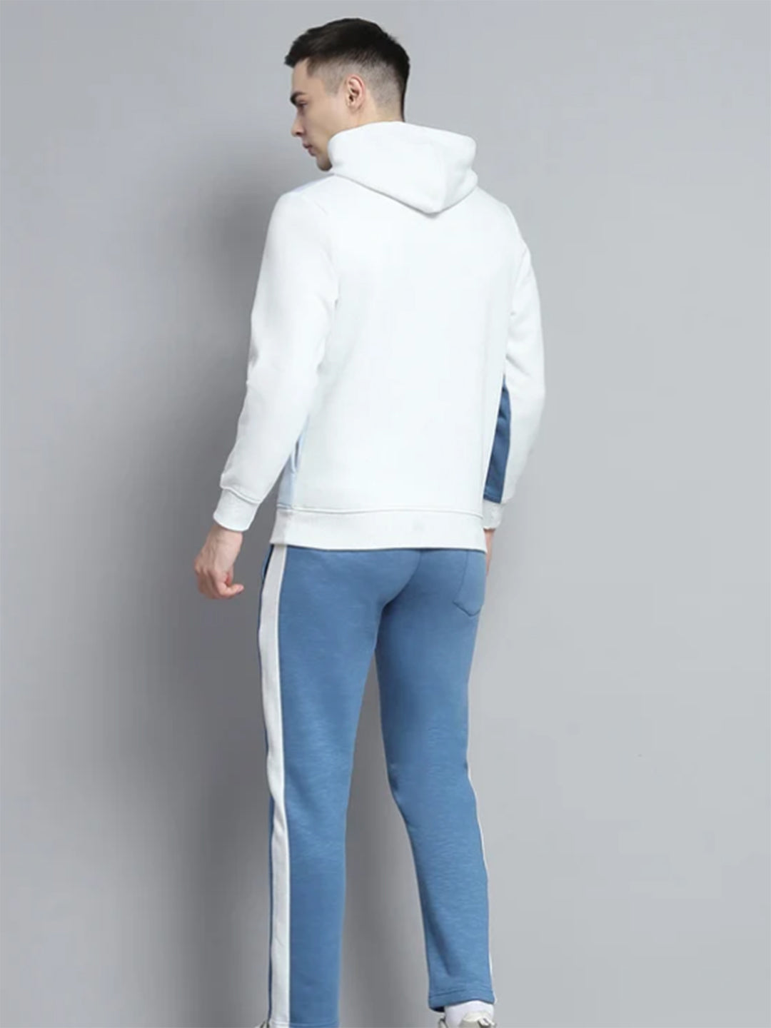 Monte Carlo Men Solid Hooded Full Sleeve Tracksuit