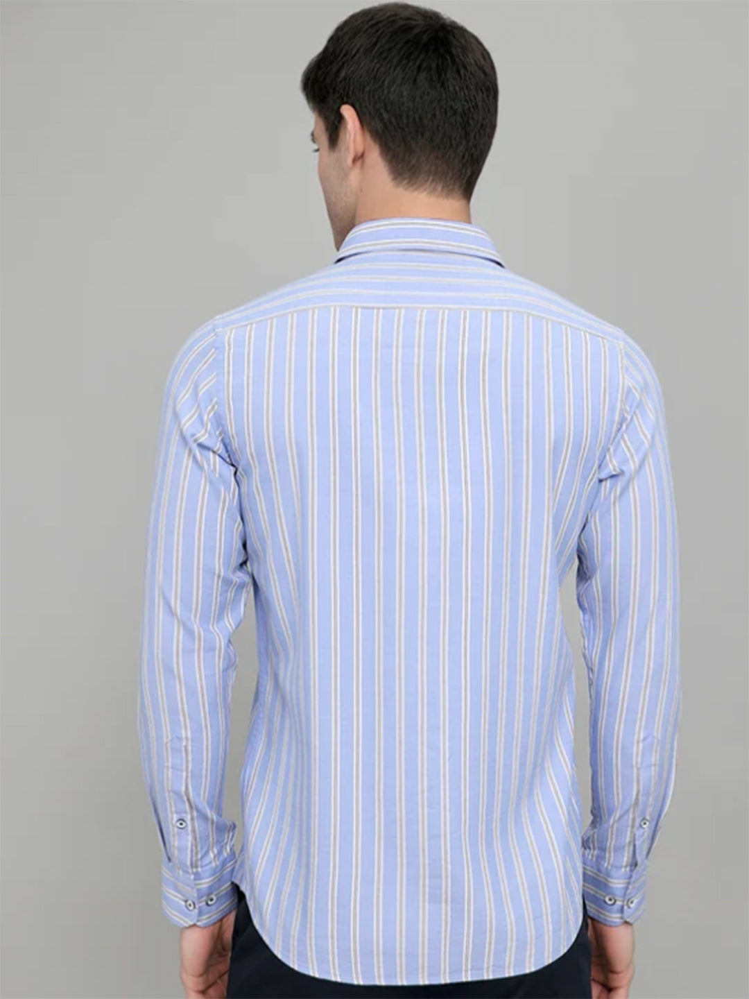 Monte Carlo Men Solid Collar Full Sleeve Shirt