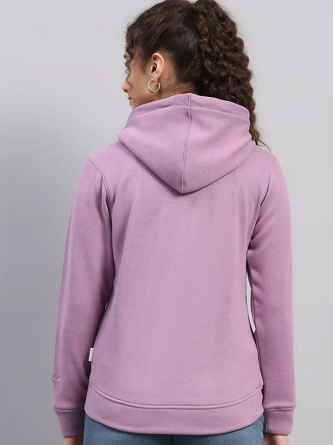 Monte Carlo Women Solid Hooded Full Sleeve Sweatshirt