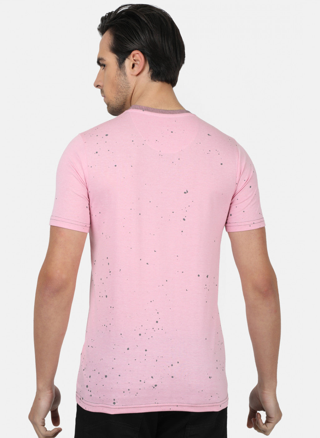 Men Pink Printed T-Shirts
