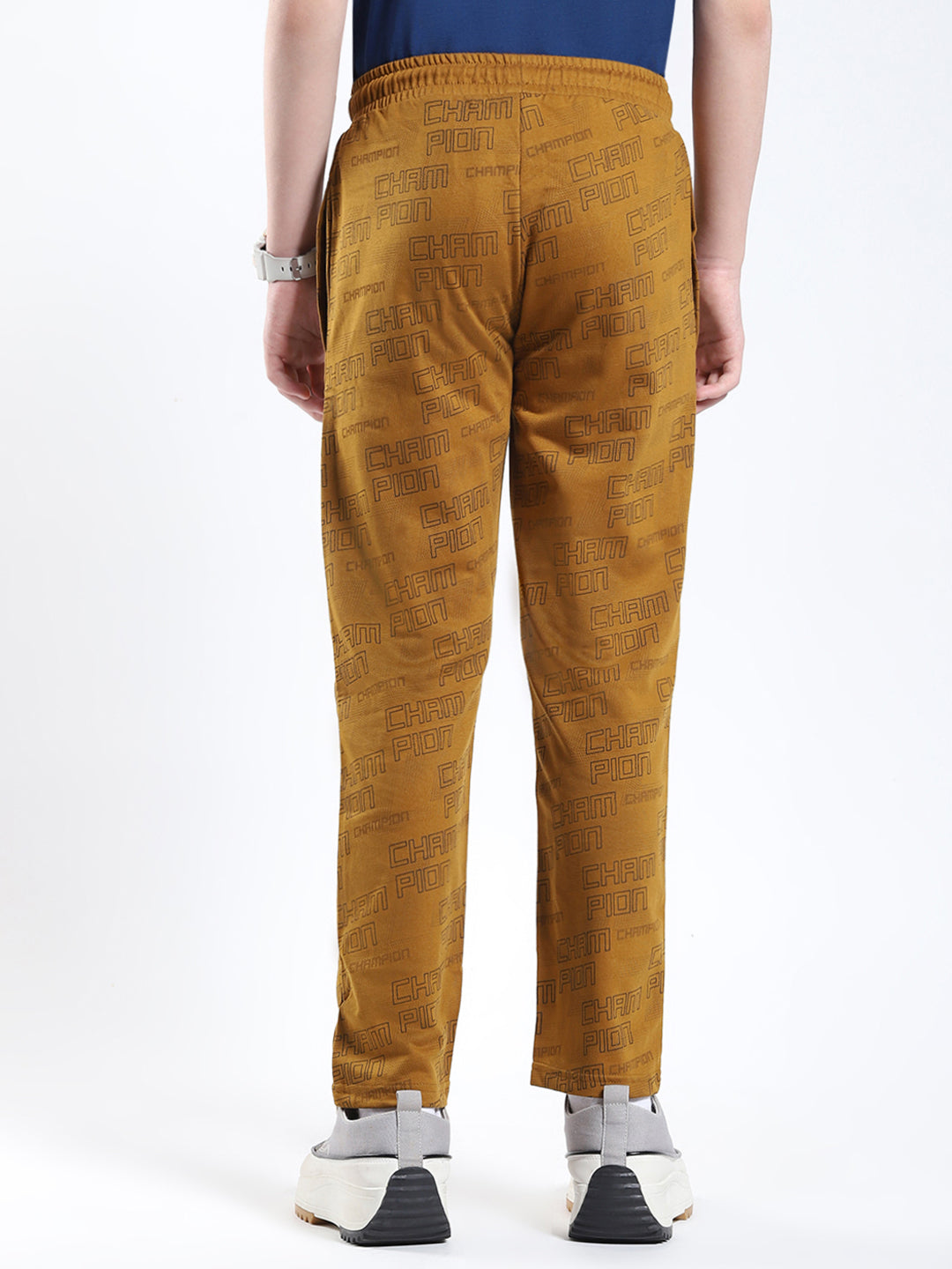 Boys Khaki Printed Regular Fit Lower