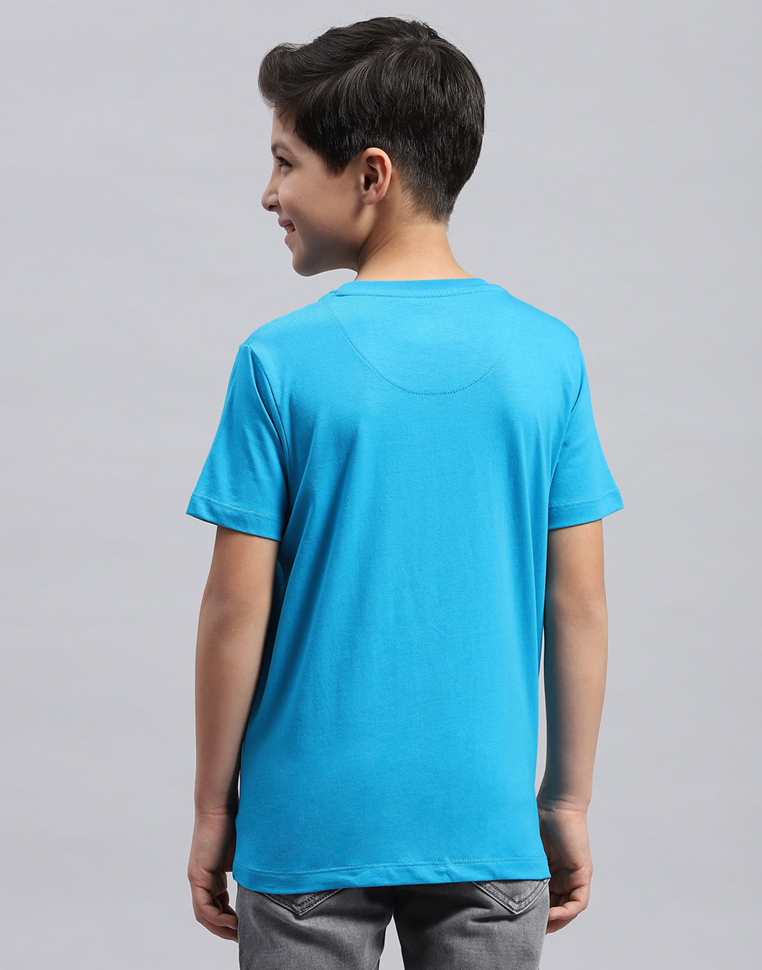 Boys Multi Color Printed Round Neck Half Sleeve T-Shirt