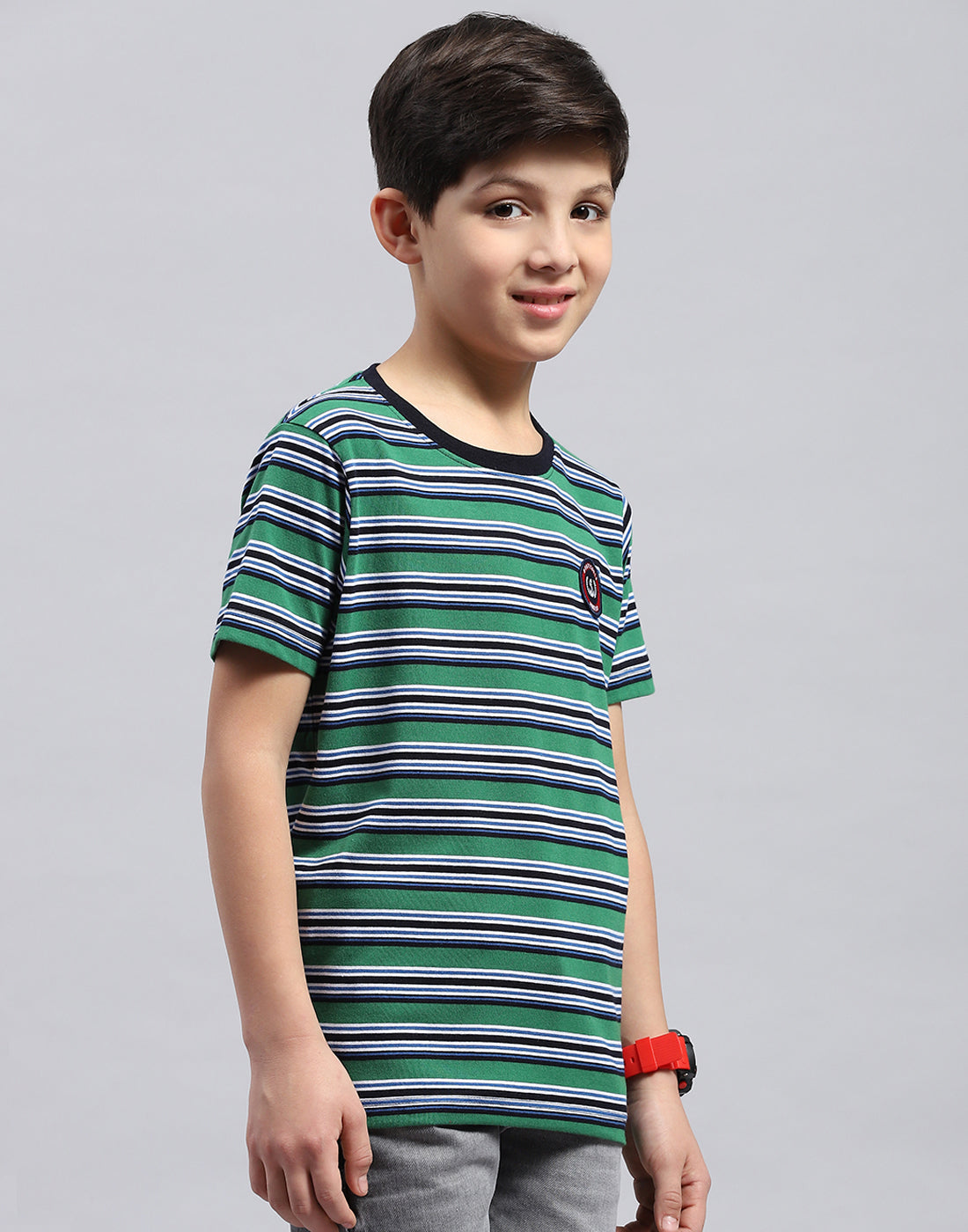 Boys Multi Color Printed Round Neck Half Sleeve T-Shirt