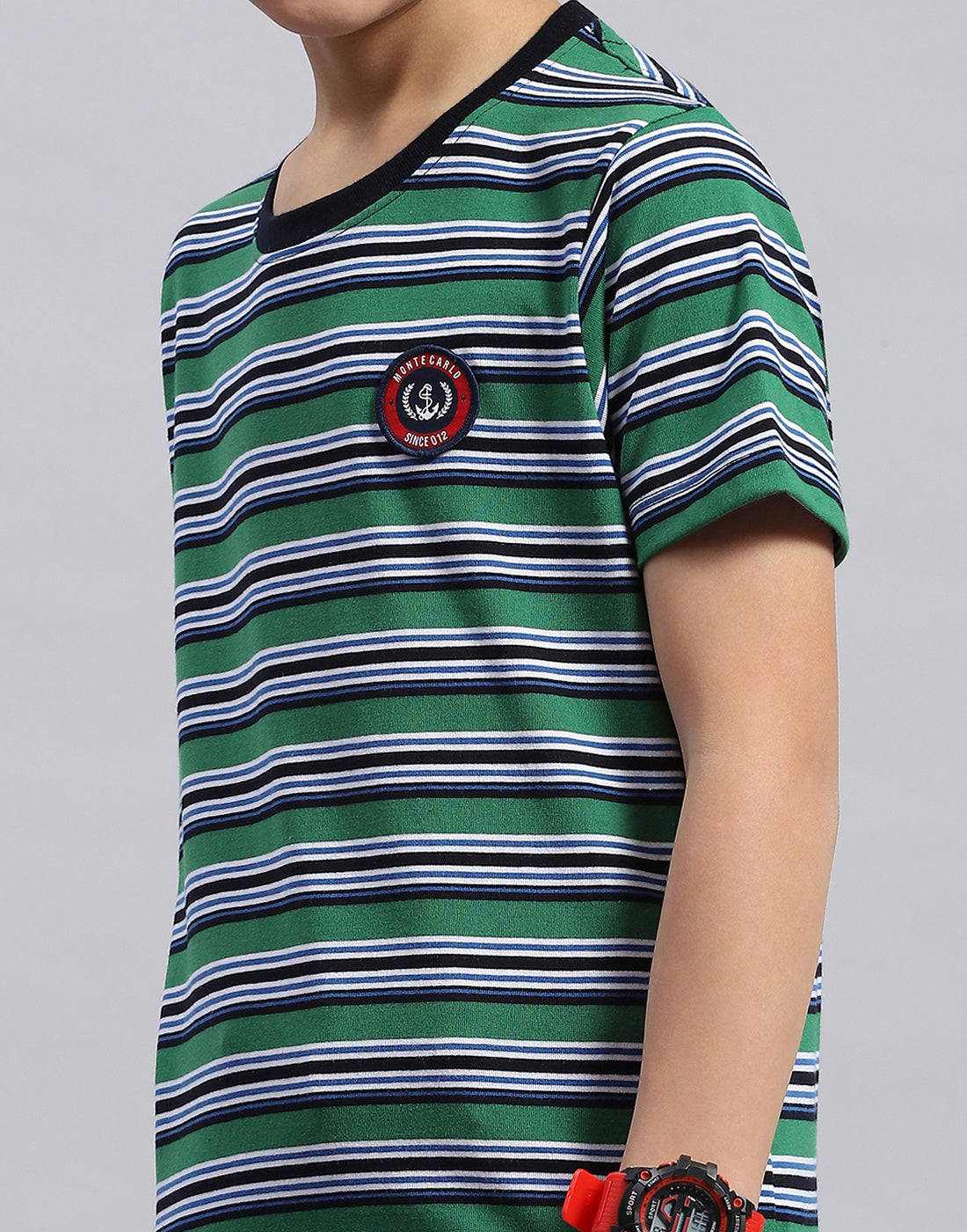 Boys Multi Color Printed Round Neck Half Sleeve T-Shirt