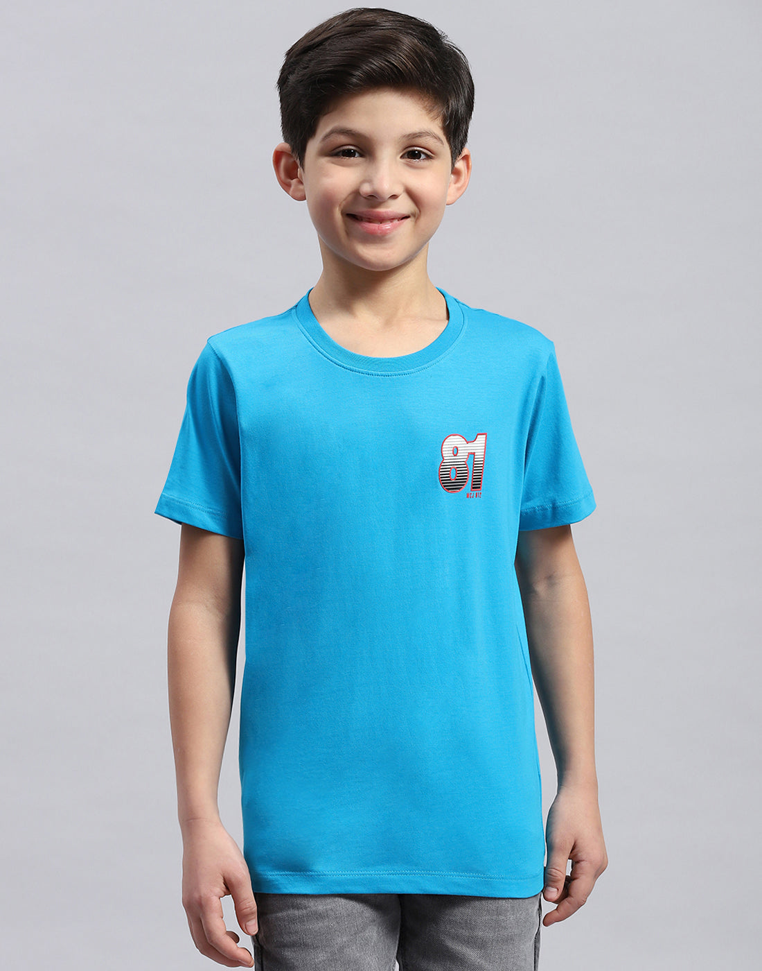 Boys Multi Color Printed Round Neck Half Sleeve T-Shirt