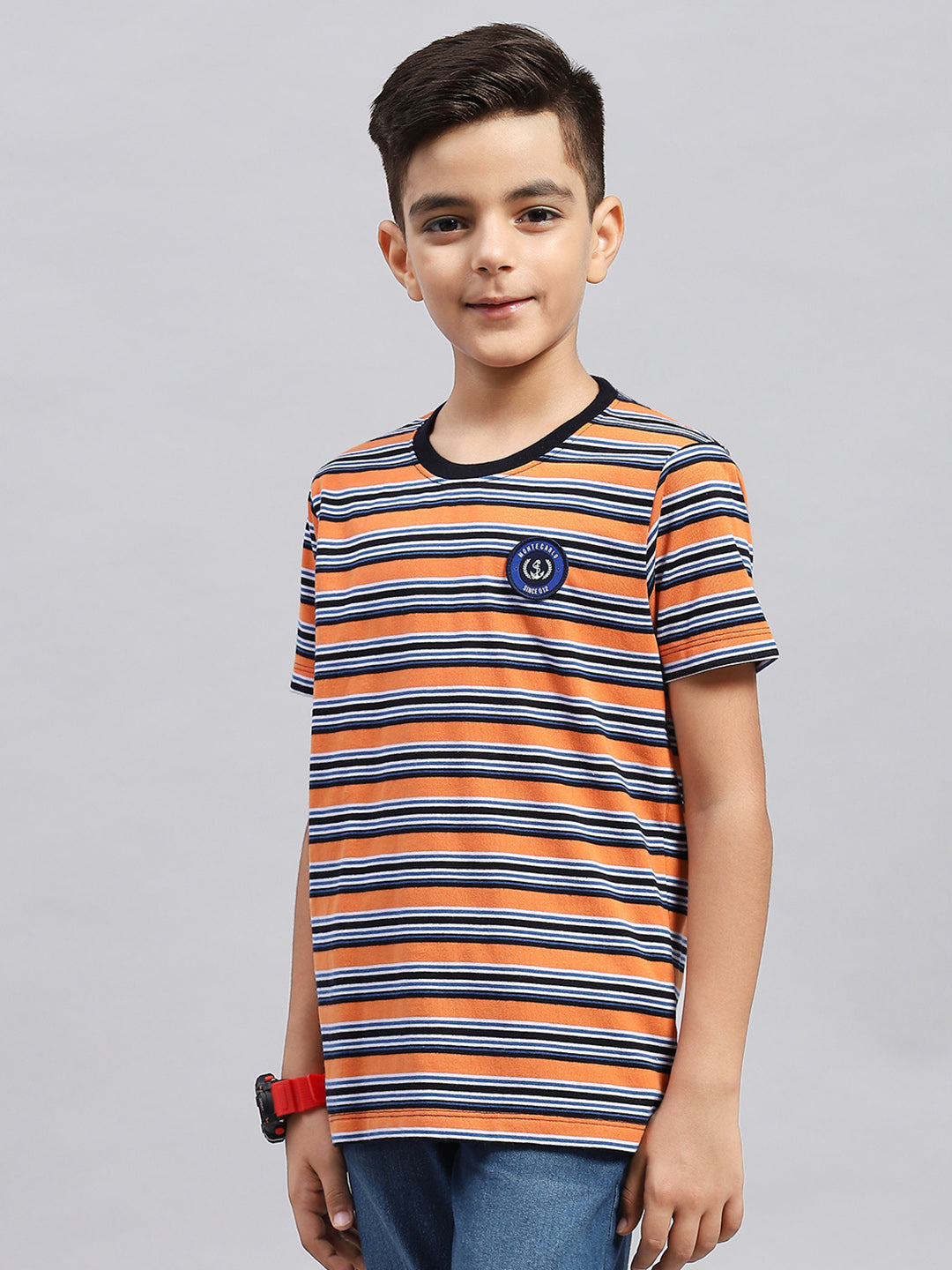 Boys Multi Color Printed Round Neck Half Sleeve T-Shirt (Pack of 3)