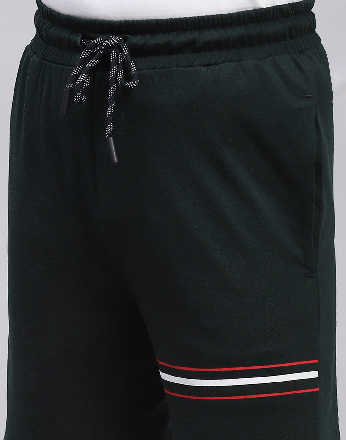 Boys Bottle Green Printed Regular Fit Bermuda