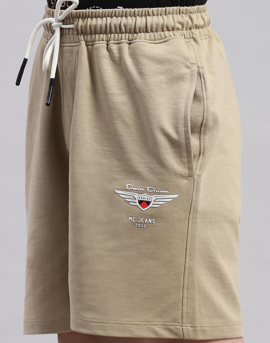 Boys Beige Printed Regular Fit Bermuda