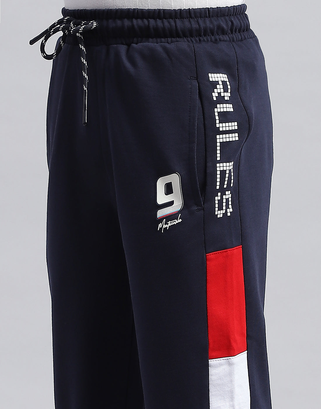 Boys Navy Blue Printed Regular Fit Capri