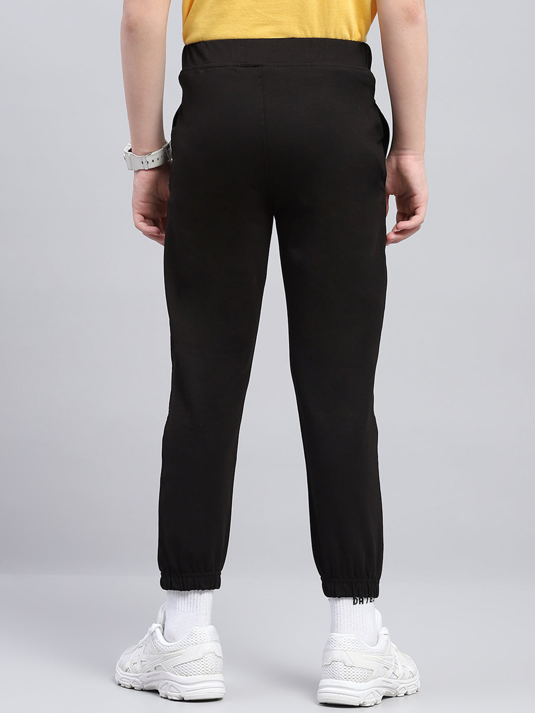 Boys Black Printed Regular Fit Lower