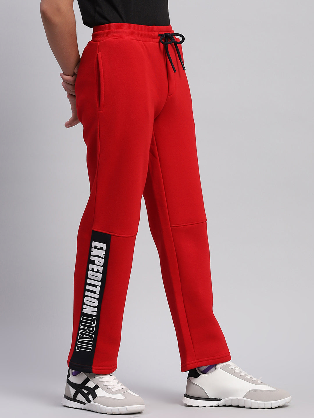 Boys Red Printed Regular Fit Lower