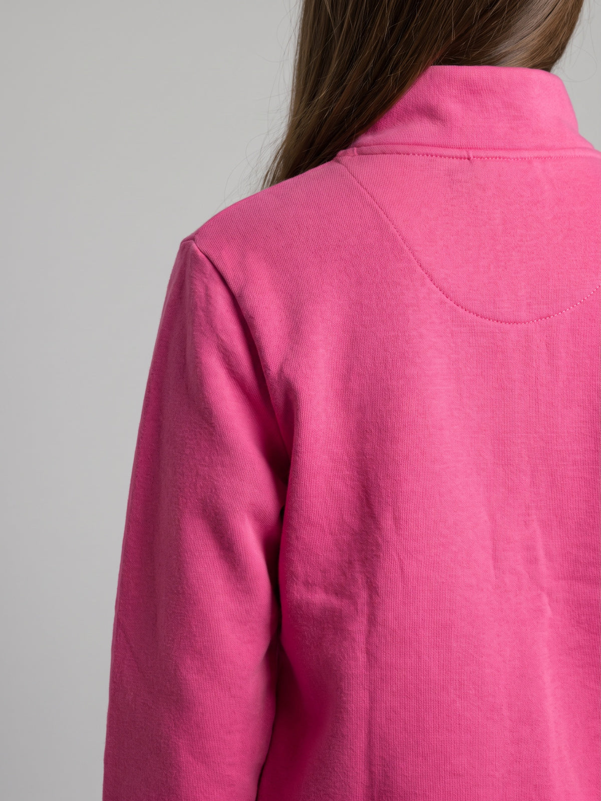 Girls Magenta Printed Turtle Neck Full Sleeve Sweater