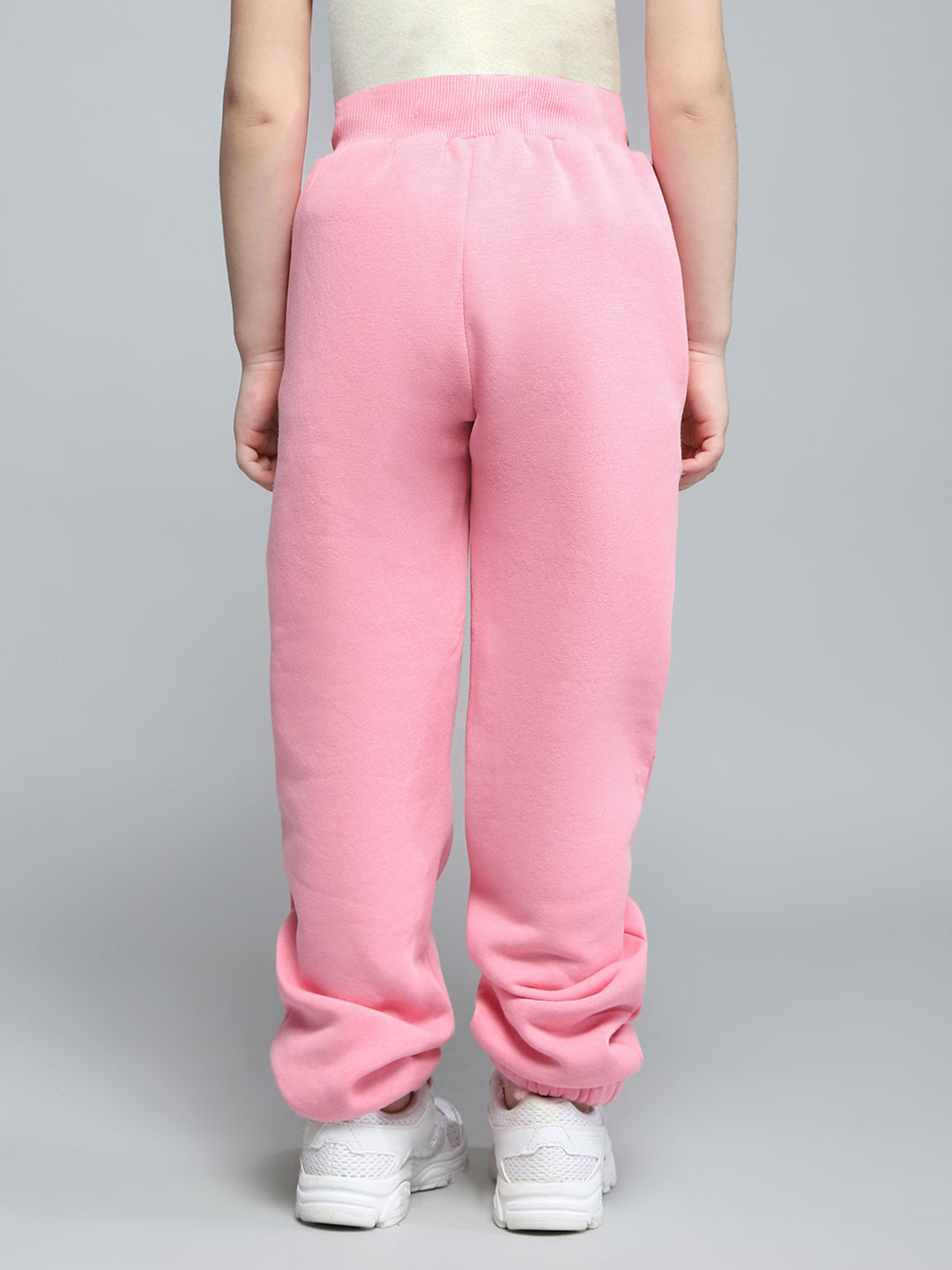 Girls Pink Printed Regular Fit Lower