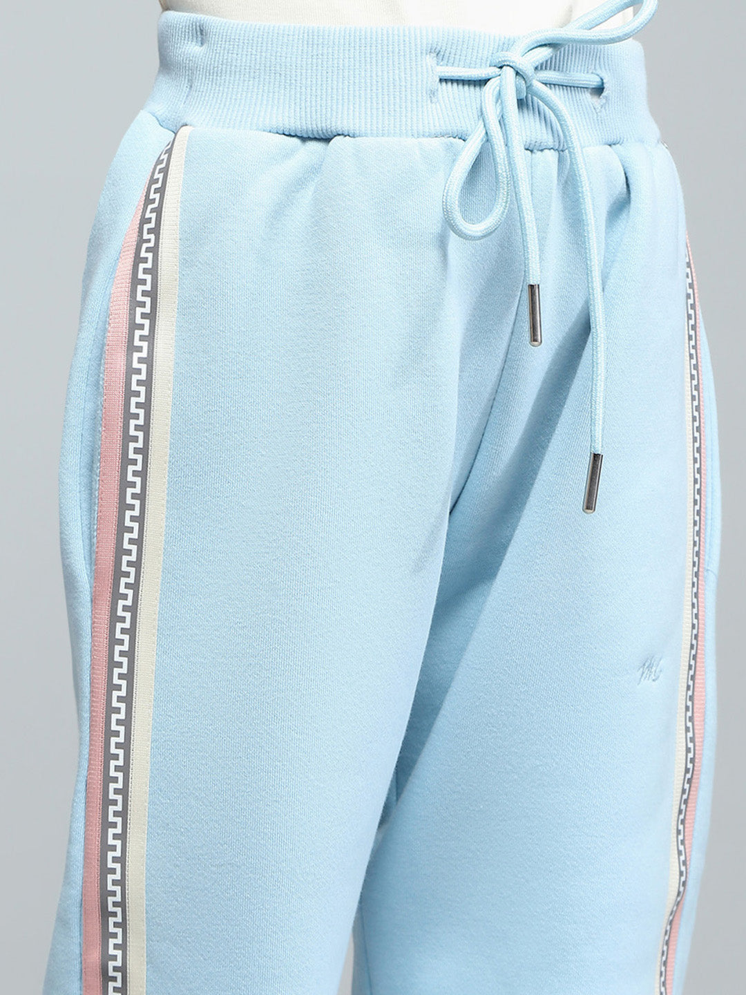 Girls Blue Printed Regular Fit Lower