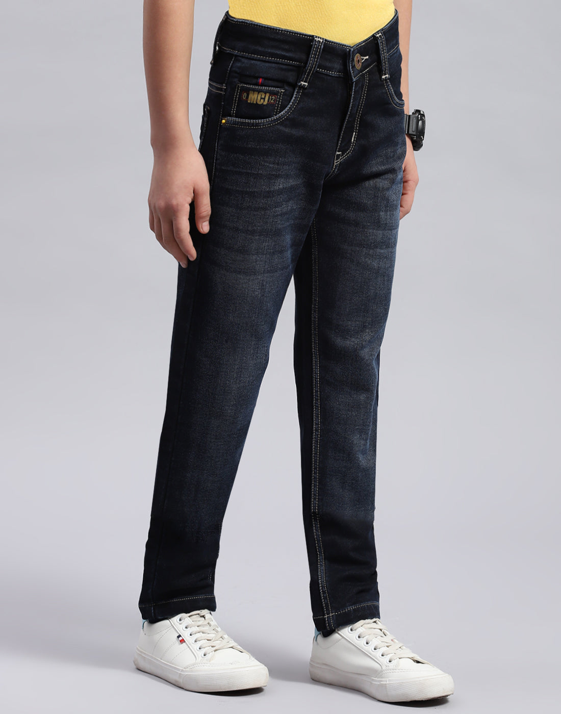 Boys Blue Light Wash Slim Fit Denim