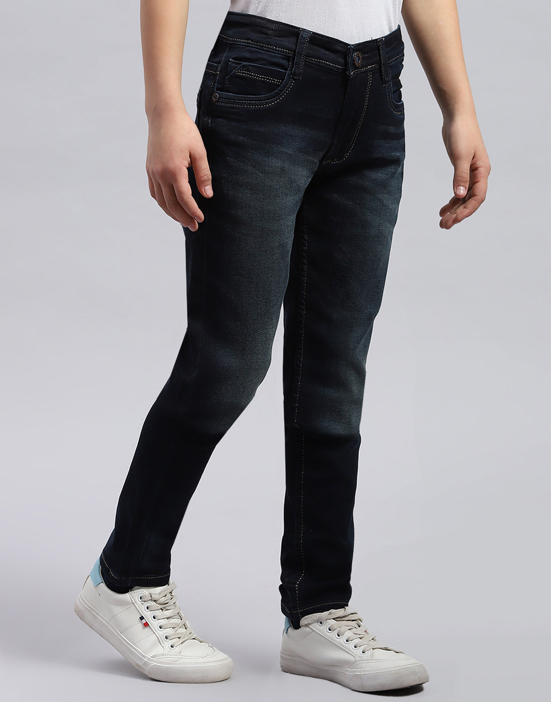 Boys Blue Light Wash Slim Fit Denim