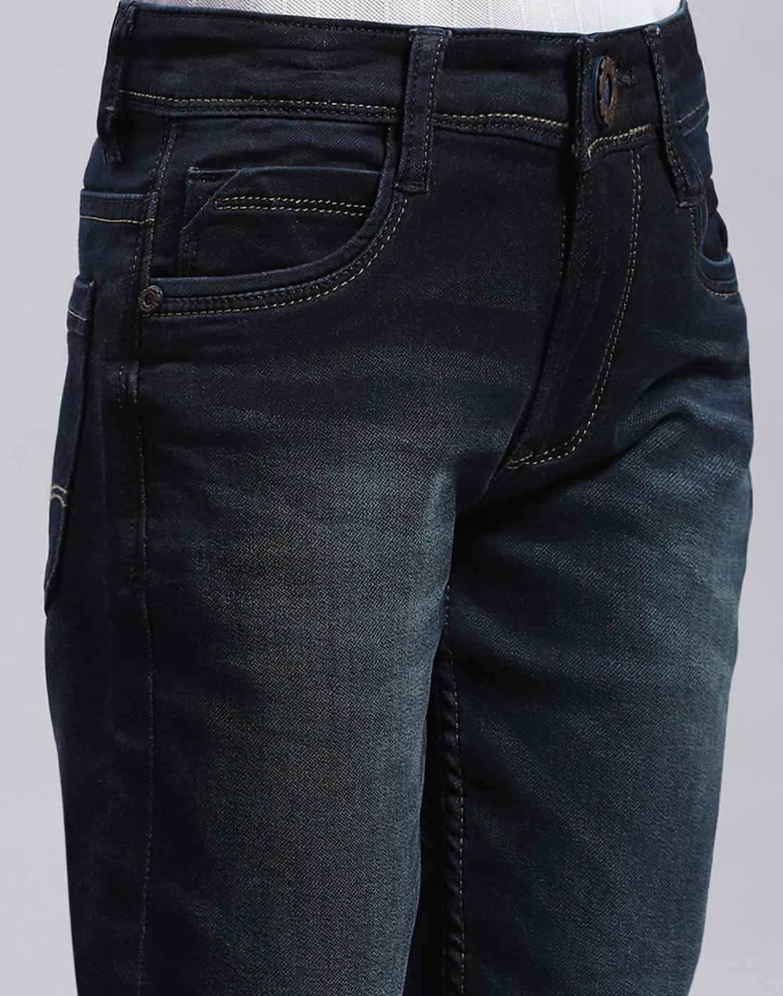 Boys Blue Light Wash Slim Fit Denim