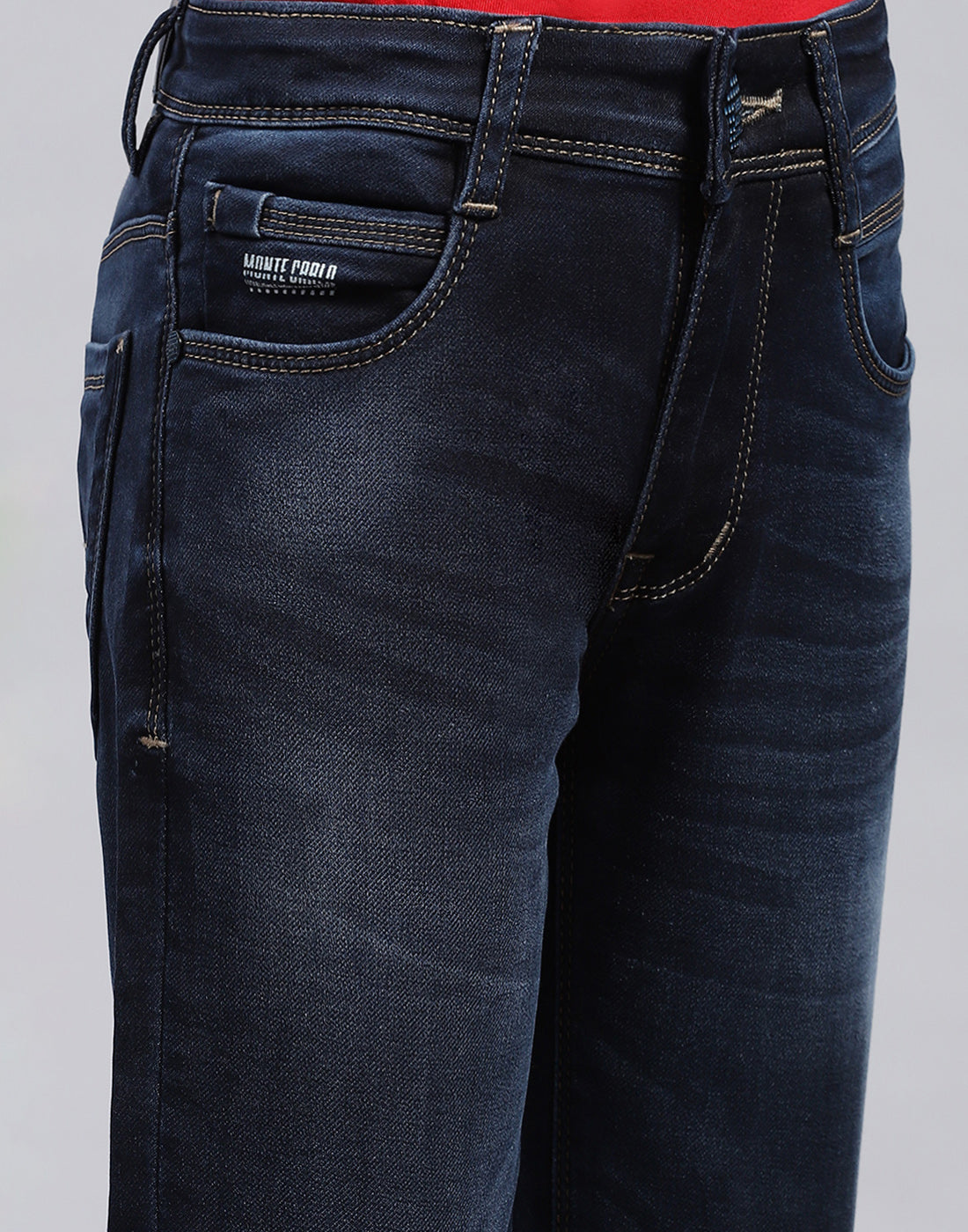 Boys Blue Light Wash Slim Fit Denim