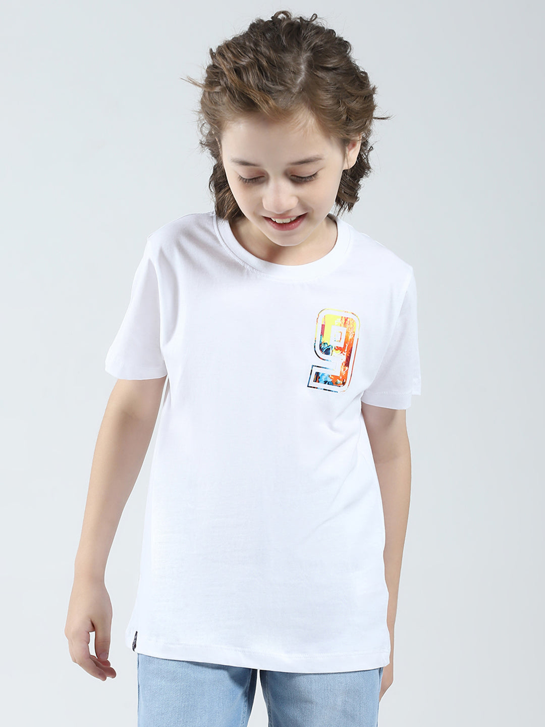 Boys White, Green & Blue Printed Round Neck Half Sleeve T-Shirt (Pack of 3)