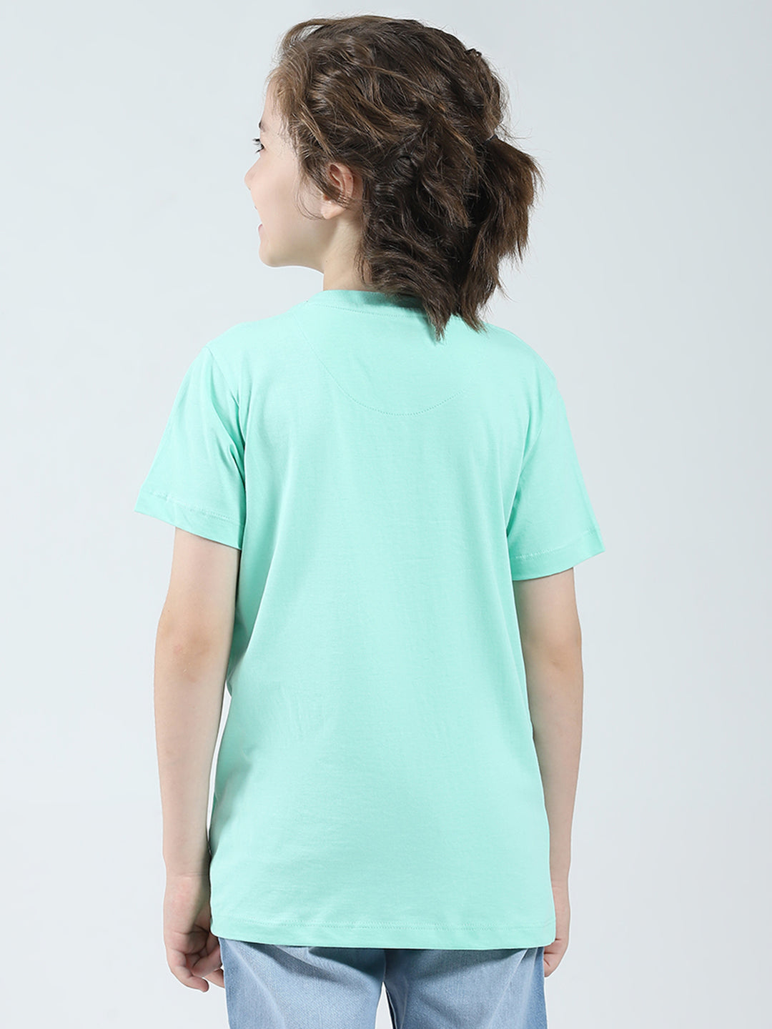 Boys White, Green & Blue Printed Round Neck Half Sleeve T-Shirt (Pack of 3)