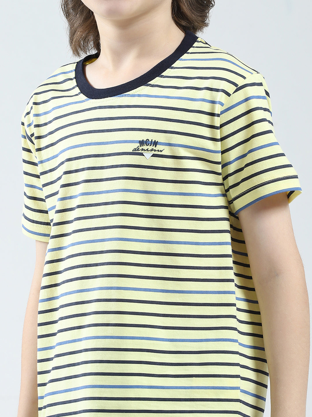 Boys Blue, Peach & Green Printed Round Neck Half Sleeve T-Shirt (Pack of 3)