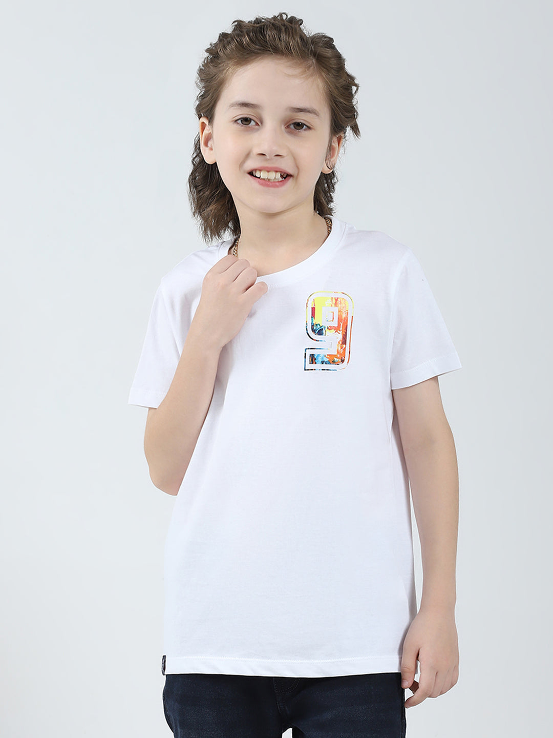 Boys Red, White & Blue Printed Round Neck Half Sleeve T-Shirt (Pack of 3)