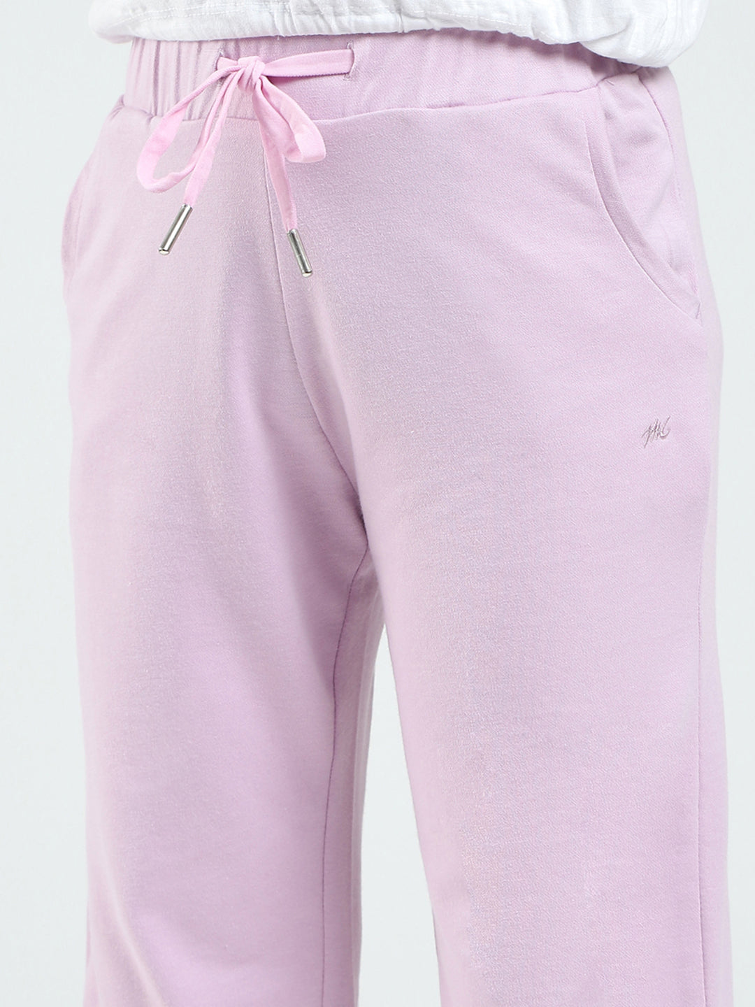 Girls Purple Solid Regular Fit Capri