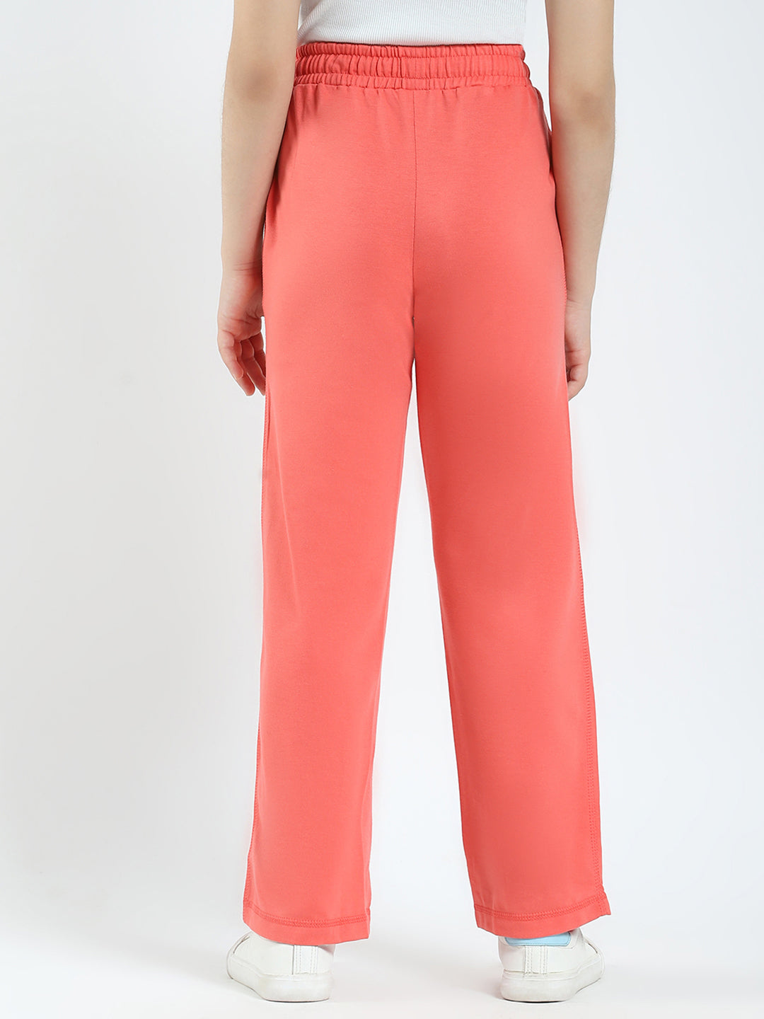 Girls Coral Solid Regular Fit Lower