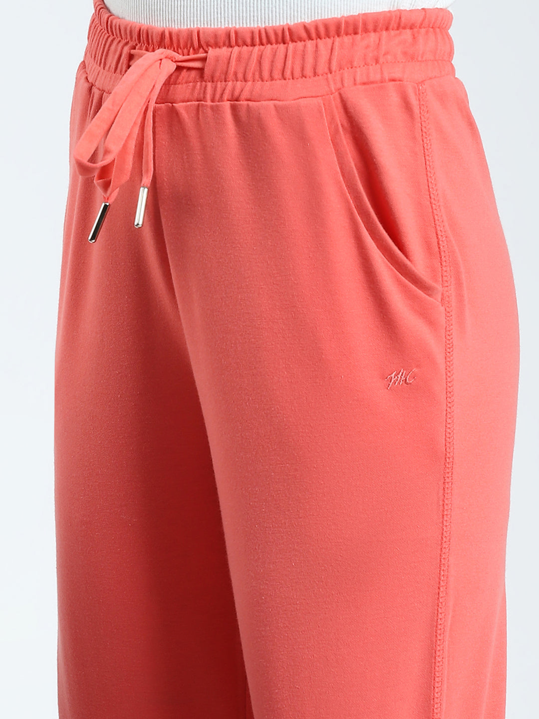Girls Coral Solid Regular Fit Lower