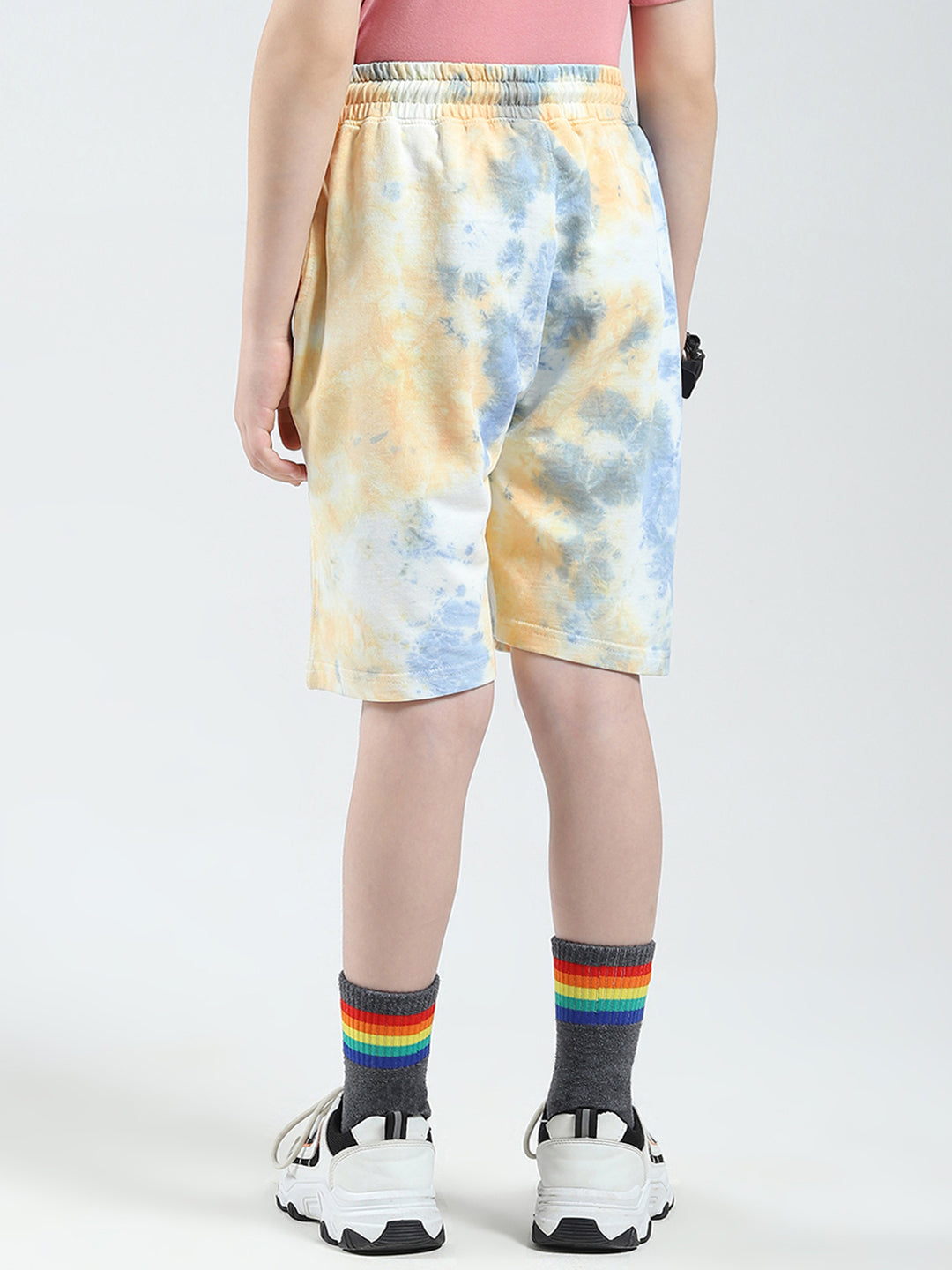 Boys Blue Printed Regular Fit Bermuda