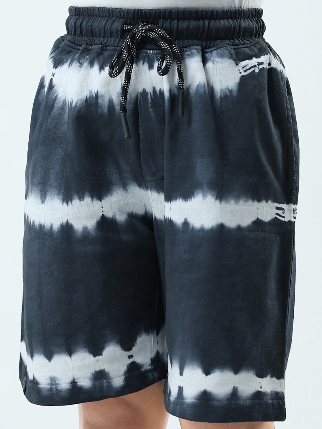 Boys Grey Printed Regular Fit Bermuda