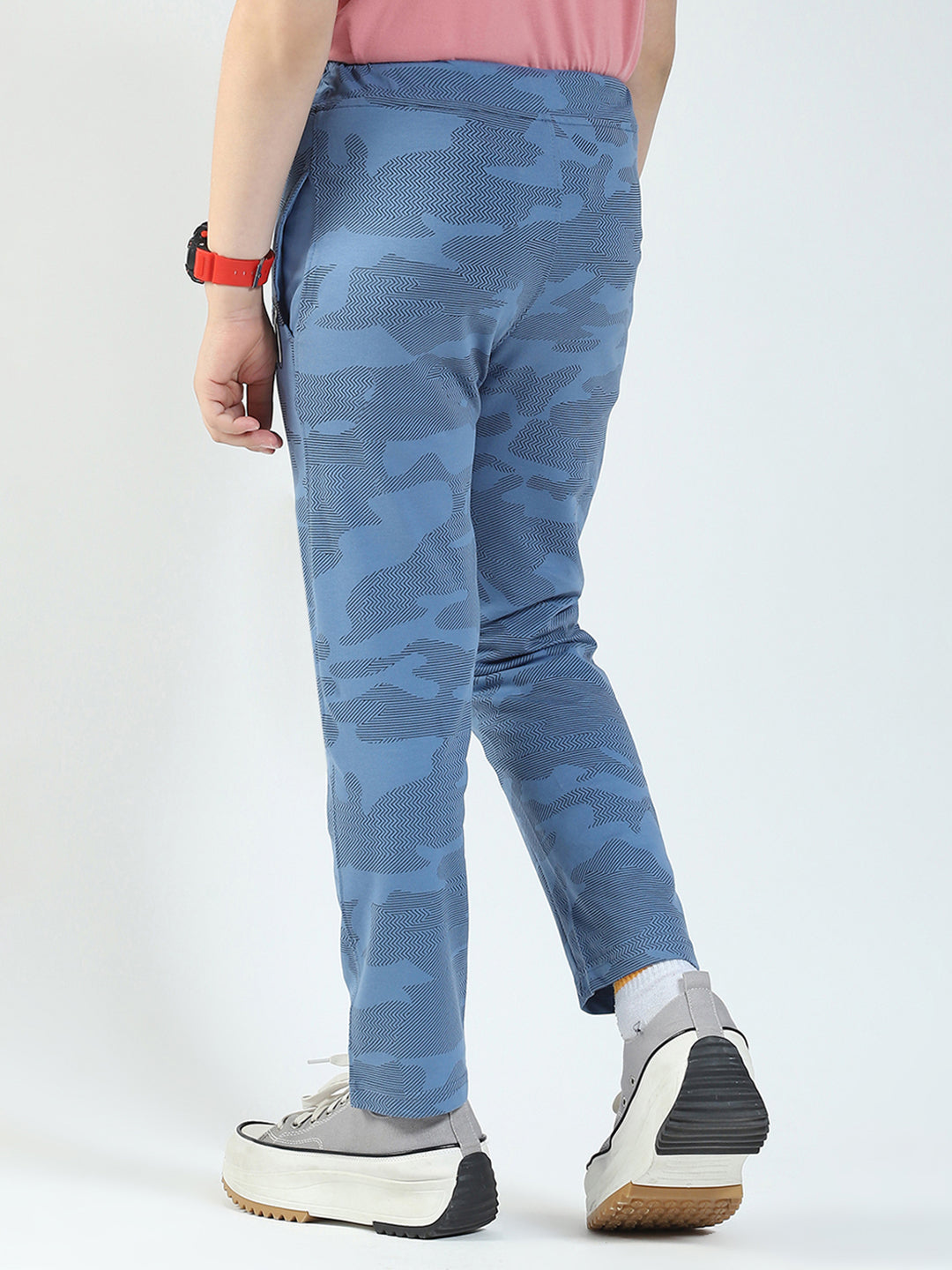 Boys Blue Solid Regular Fit Lower