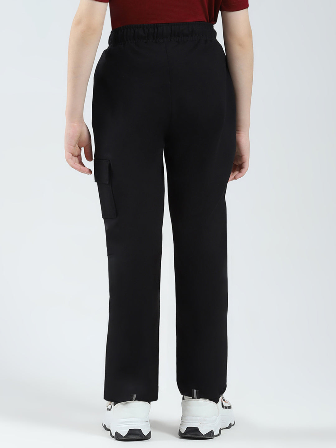 Boys Black Printed Regular Fit Lower